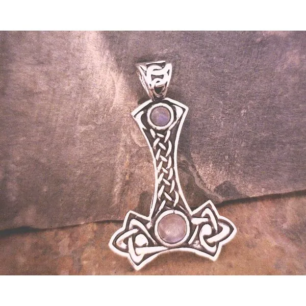 Sterling Moonstone Thor's Hammer Vulcan's Forge LLC Kansas City, MO