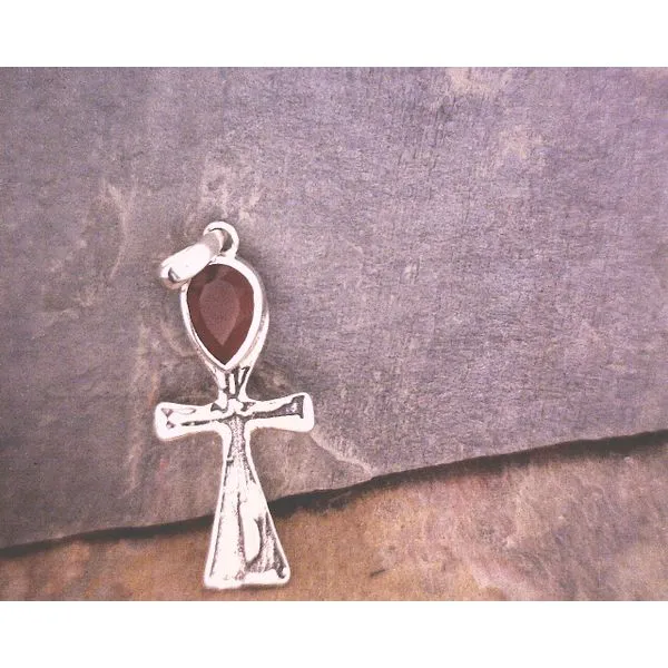 Sterling Carnelian Ankh Vulcan's Forge LLC KANSAS CITY, MO