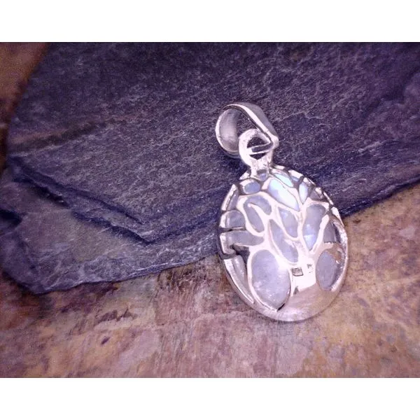 Sterling Moonstone WIth Tree Overlay Vulcan's Forge LLC KANSAS CITY, MO