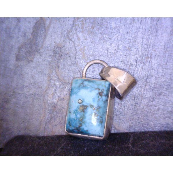 Sterling Rectangular Turquoise Vulcan's Forge LLC Kansas City, MO