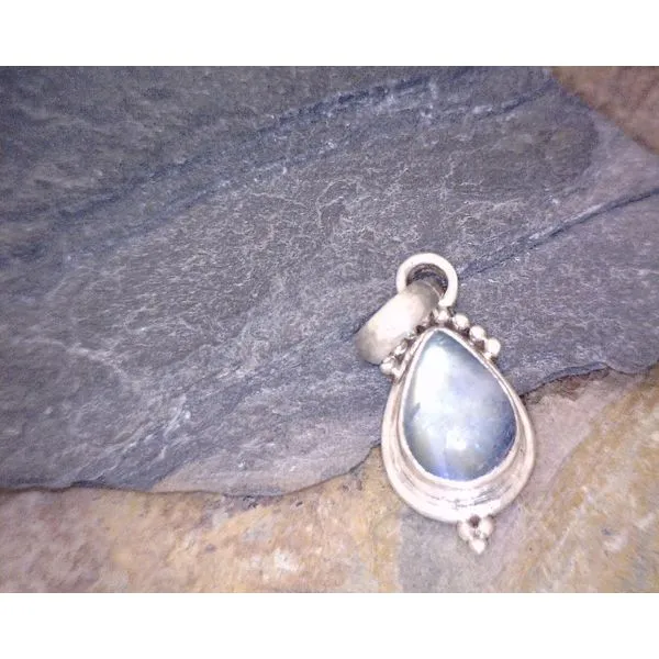 Sterling Tiny/Minimalist Teardrop Moonstone Vulcan's Forge LLC KANSAS CITY, MO
