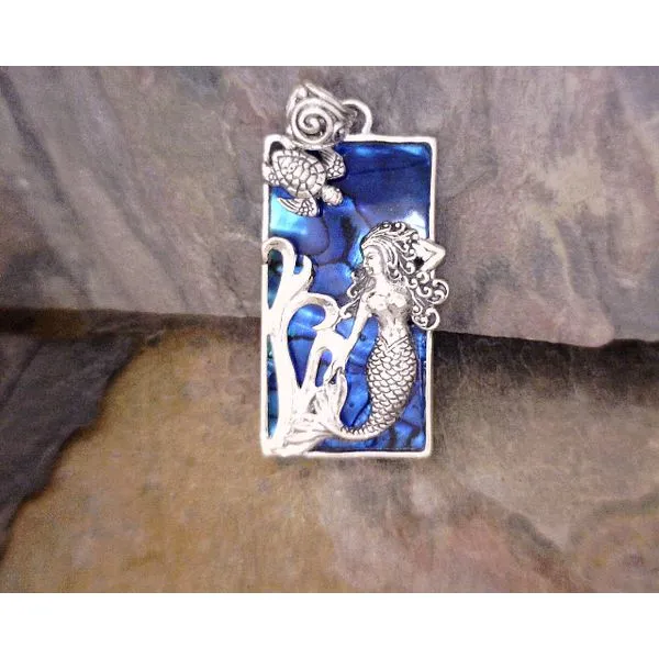 Sterling Blue Abalone Mermaid & turtle Vulcan's Forge LLC KANSAS CITY, MO