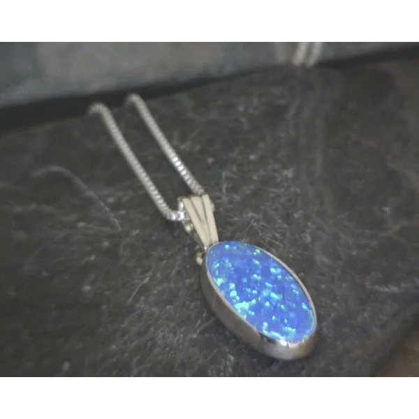 Sterling Oval Opal Pendant Vulcan's Forge LLC KANSAS CITY, MO