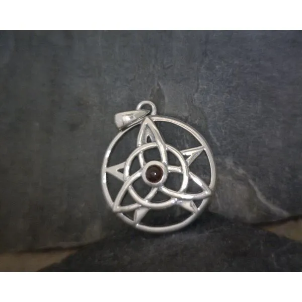 Sterling Pendant Druid's Amulet w/ Garnet Vulcan's Forge LLC Kansas City, MO