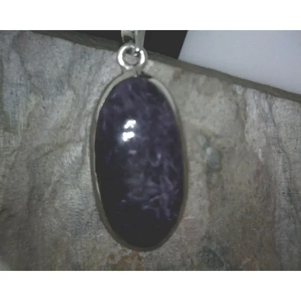 Sterling Oval Charoite Pendant Vulcan's Forge LLC Kansas City, MO