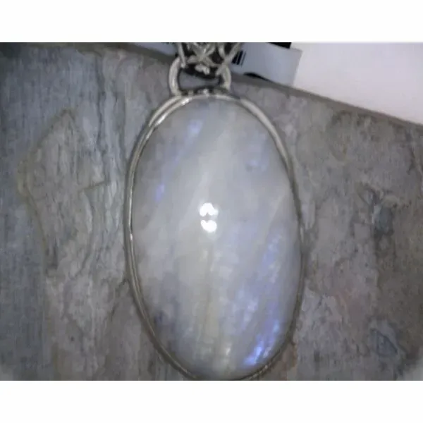 Sterling Large Moonstone Pendant Vulcan's Forge LLC Kansas City, MO