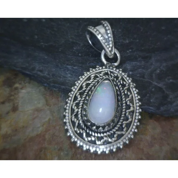 Silver Stone Pendant Vulcan's Forge LLC Kansas City, MO