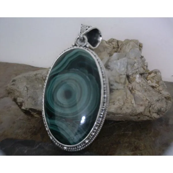 Silver Stone Pendant Vulcan's Forge LLC Kansas City, MO