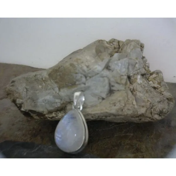 Silver Stone Pendant Vulcan's Forge LLC Kansas City, MO