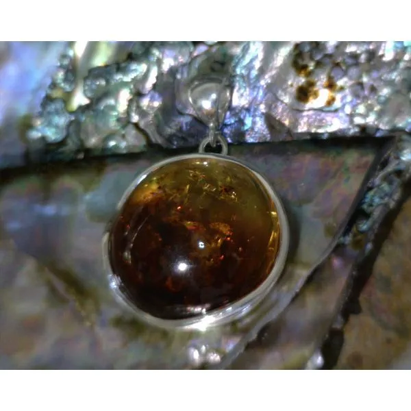 Silver Stone Pendant Vulcan's Forge LLC Kansas City, MO