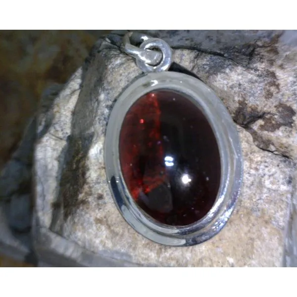 Silver Stone Pendant Vulcan's Forge LLC Kansas City, MO