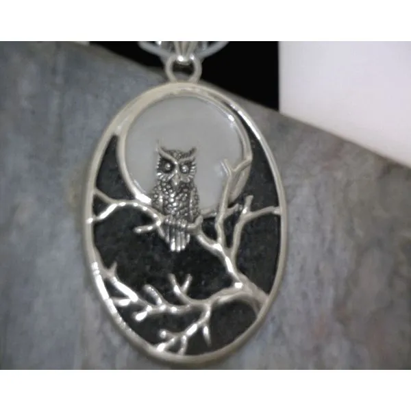 Sterling Silver Owl Pendant Vulcan's Forge LLC Kansas City, MO