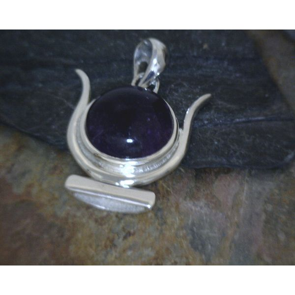 Sterling Amethyst with Silver Detail Pendant Vulcan's Forge LLC Kansas City, MO