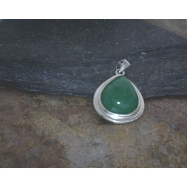 Sterling Jade Teardrop Pendant Vulcan's Forge LLC KANSAS CITY, MO