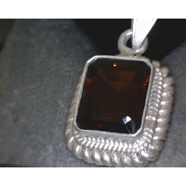 Large Rectangular Garnet Pendant Vulcan's Forge LLC Kansas City, MO