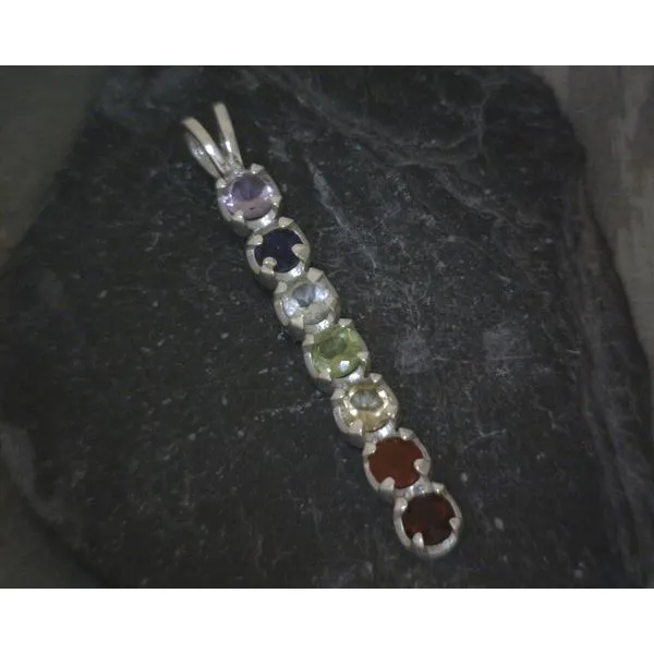 SS Chakra Multi Stone Pendant Vulcan's Forge LLC Kansas City, MO