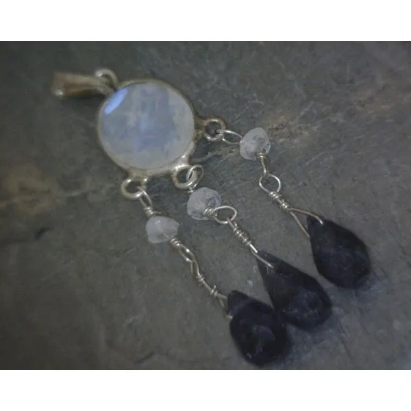SS Moonstone with Amethyst Pendant Vulcan's Forge LLC Kansas City, MO