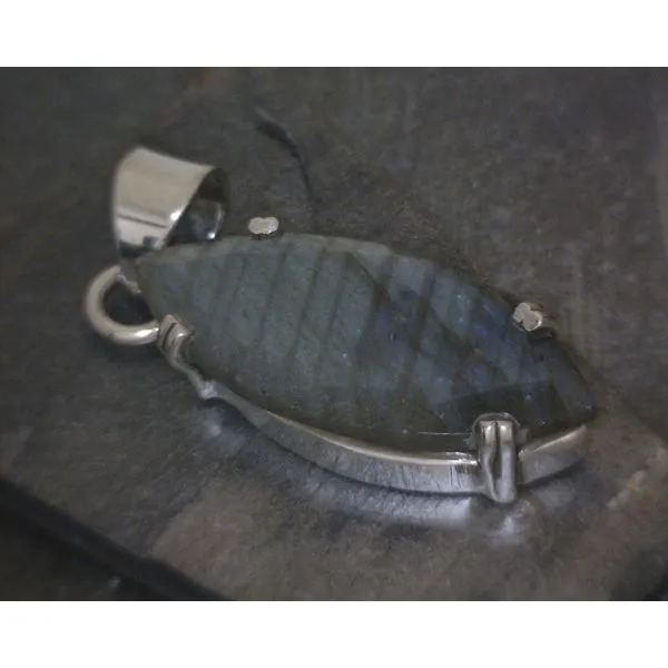 SS Faceted Marquise Labradorite Pendant Vulcan's Forge LLC KANSAS CITY, MO