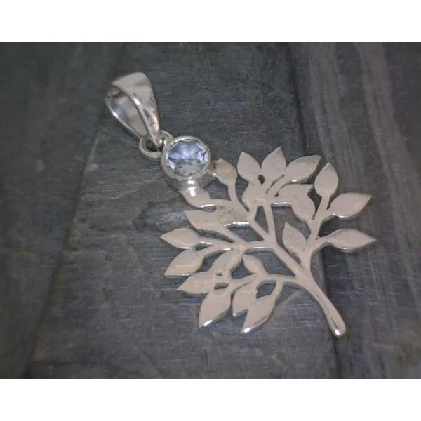 SS Faceted Blue Topaz Tree Pendant Vulcan's Forge LLC KANSAS CITY, MO