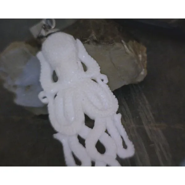 SS Carved Horn Octopus Pendant Vulcan's Forge LLC KANSAS CITY, MO