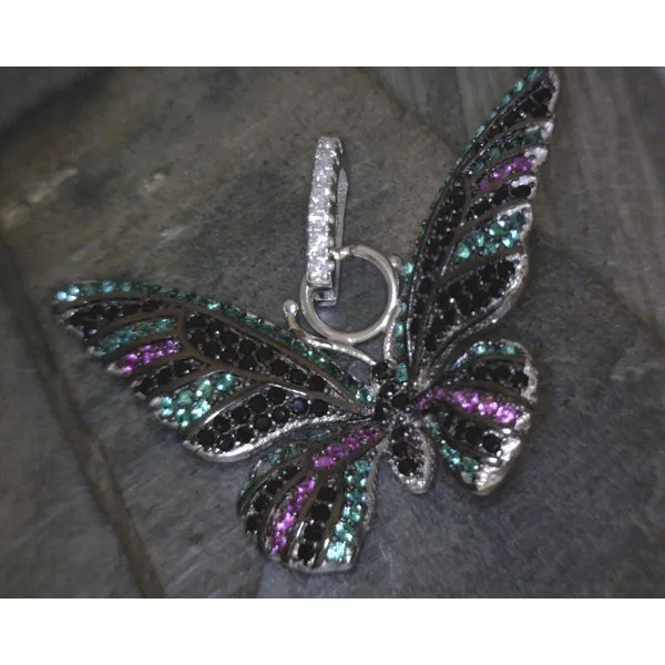 SS Butterfly Multi Stone Pendant Vulcan's Forge LLC KANSAS CITY, MO
