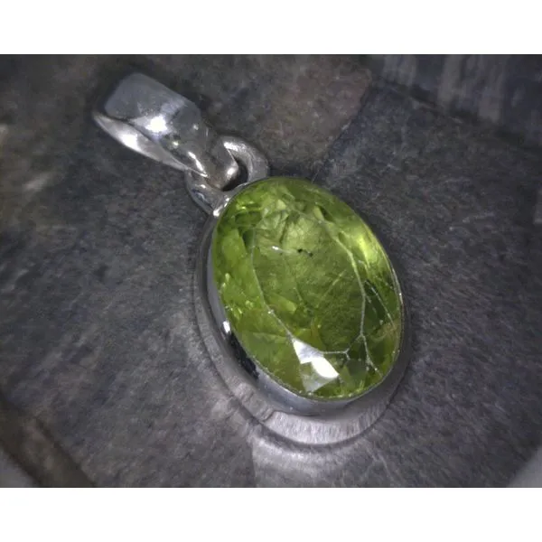 SS Bz Oval Peridot Pendant Vulcan's Forge LLC KANSAS CITY, MO