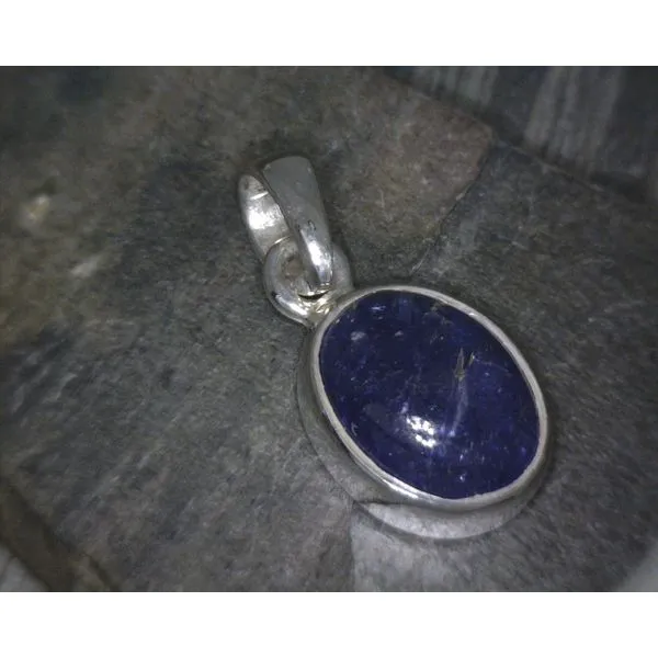 SS Bz Cab Oval Tanzanite Pendant Vulcan's Forge LLC KANSAS CITY, MO