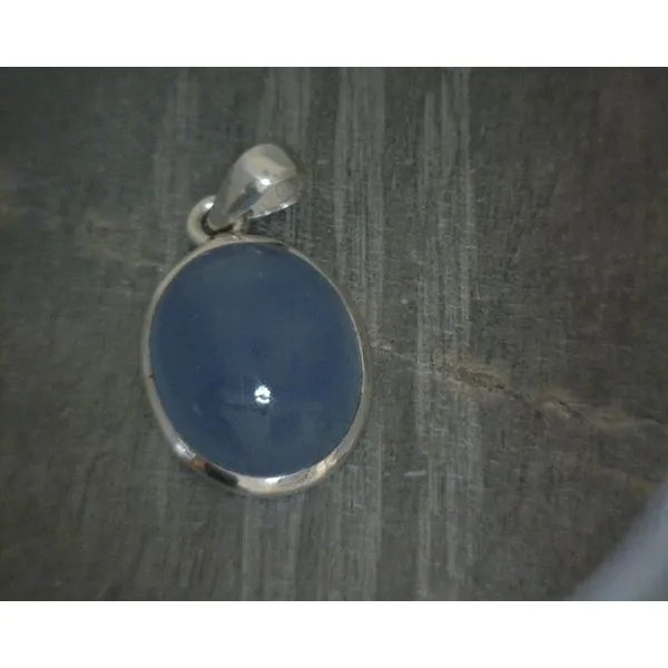 SS BZ Oval Cab Aquamarine Pendant Vulcan's Forge LLC KANSAS CITY, MO