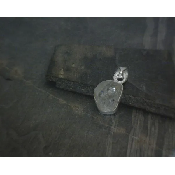 SS BZ Raw Aqua Marine Pendant Vulcan's Forge LLC KANSAS CITY, MO