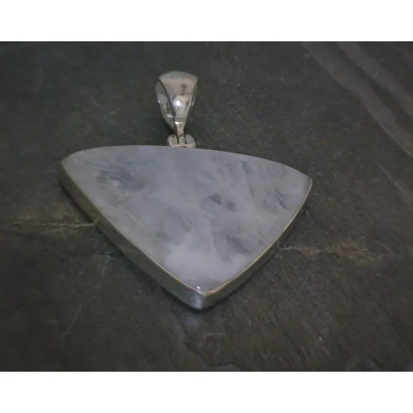 Ss Bz Triangle  Moonstone Pendant Vulcan's Forge LLC KANSAS CITY, MO