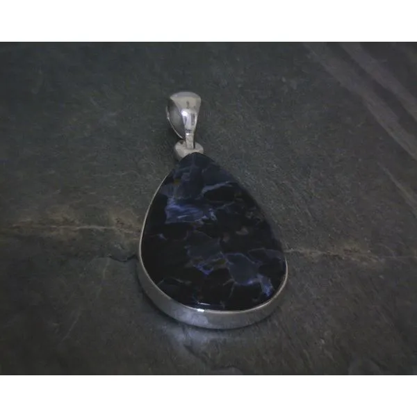 Ss Bz Pear Pietersite Pendant Vulcan's Forge LLC KANSAS CITY, MO