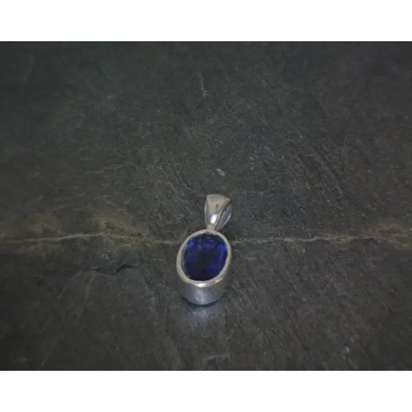 SS Faceted Oval Kyanite  Pendant Vulcan's Forge LLC KANSAS CITY, MO
