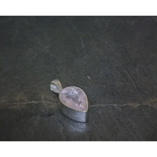 Ss Bz Teardrop Faceted Morganite Pendant Vulcan's Forge LLC KANSAS CITY, MO