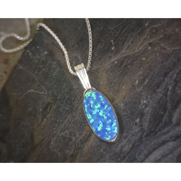 Sterling Oval Opal Pendant Vulcan's Forge LLC Kansas City, MO