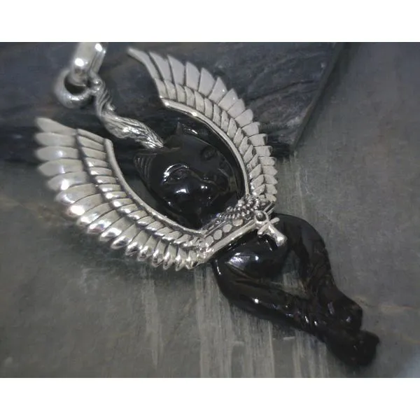 SS Black Bone Bastet Pendant Vulcan's Forge LLC KANSAS CITY, MO