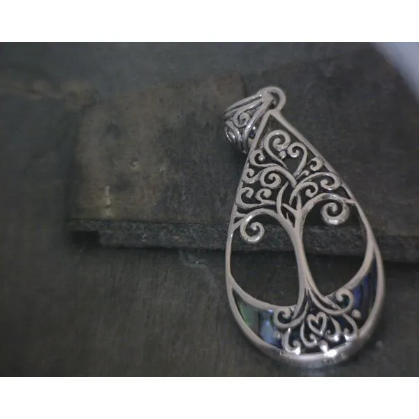 SS Tree of Life W/ Abalone Pendant Vulcan's Forge LLC KANSAS CITY, MO