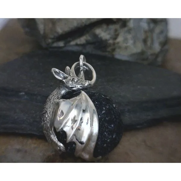 SS Bat Ball With Lava Pendant Vulcan's Forge LLC KANSAS CITY, MO