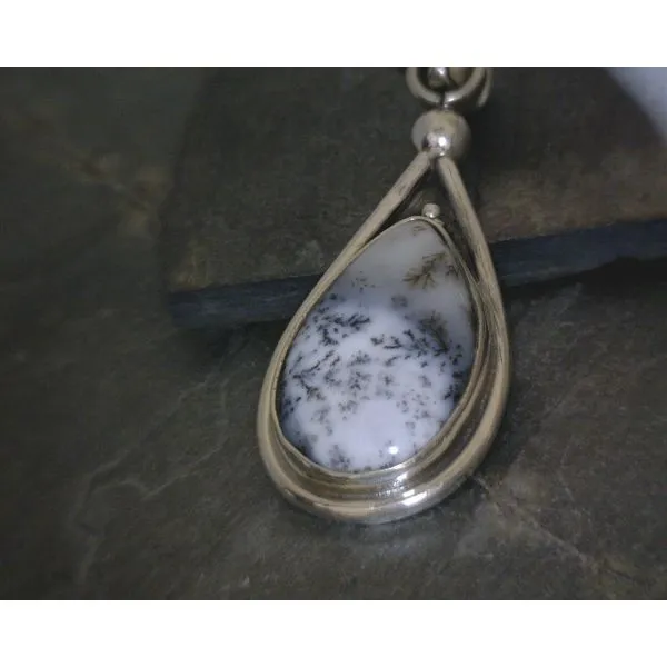 Ss Pear Faceted Dendrite Pendant Vulcan's Forge LLC KANSAS CITY, MO