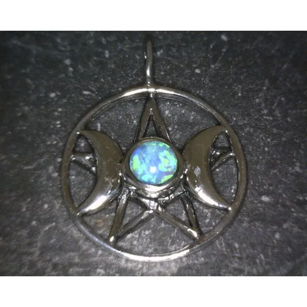 SS triple goddess w/ opal Vulcan's Forge LLC Kansas City, MO