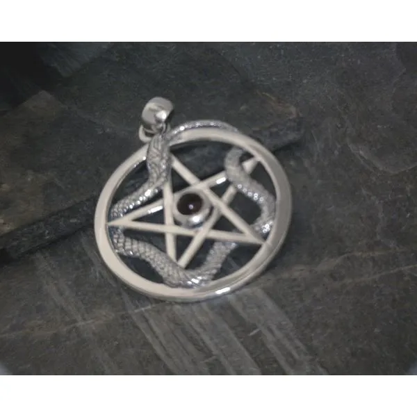 Sterling Pentacle With Cadueceus Pendant Vulcan's Forge LLC KANSAS CITY, MO