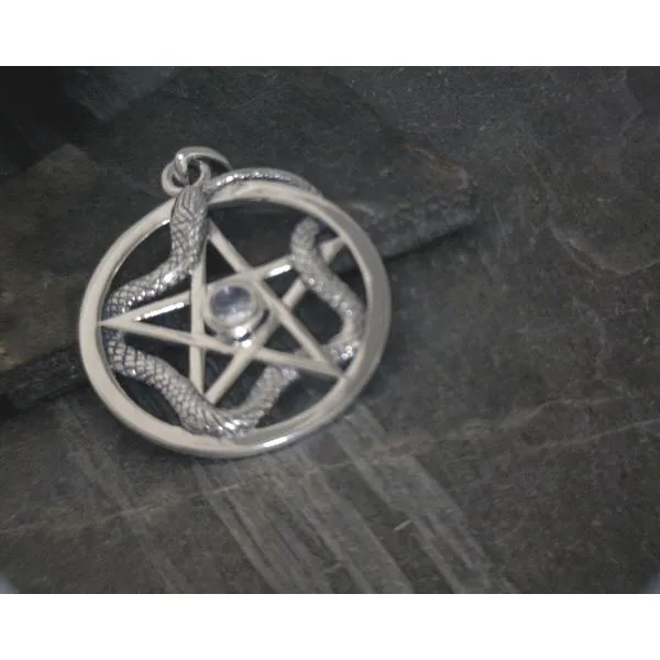 Sterling Pentacle With Cadueceus Pendant Vulcan's Forge LLC KANSAS CITY, MO