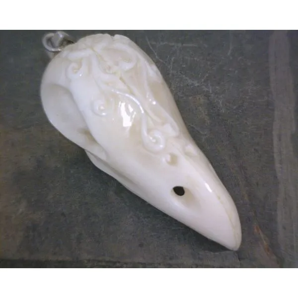 SS Bone Raven Skull Pendant Vulcan's Forge LLC KANSAS CITY, MO