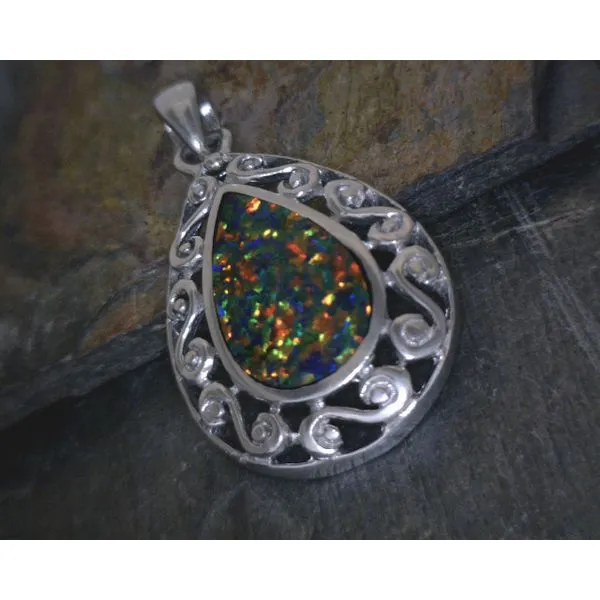 Silver Stone Pendant Vulcan's Forge LLC Kansas City, MO