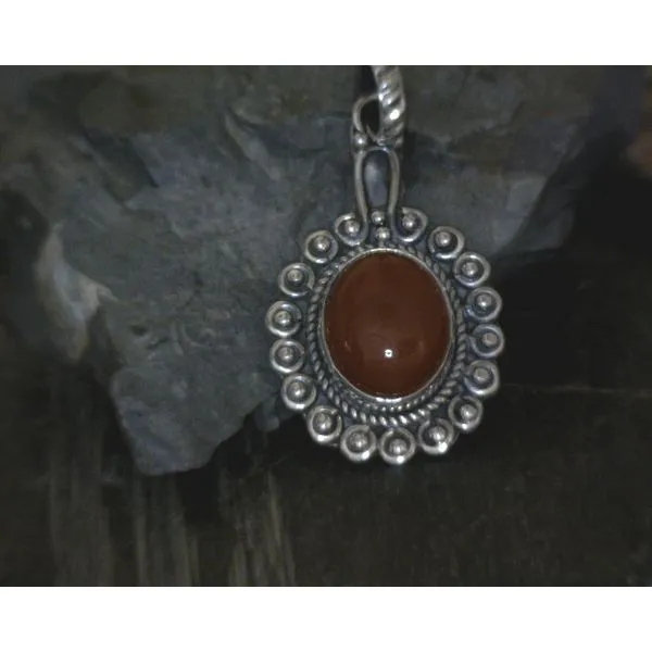 Silver Stone Pendant Vulcan's Forge LLC Kansas City, MO