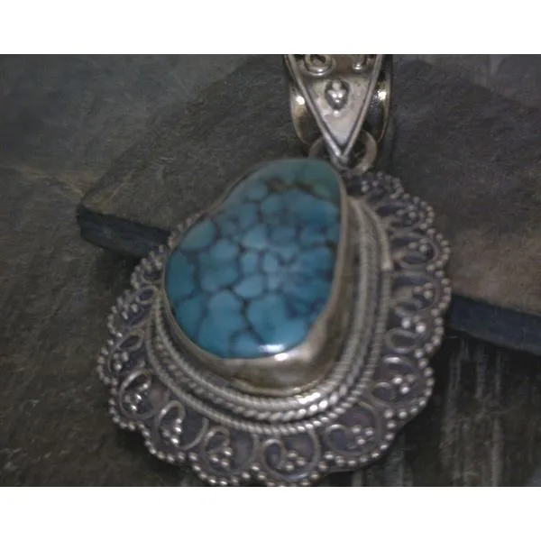 Silver Stone Pendant Vulcan's Forge LLC Kansas City, MO