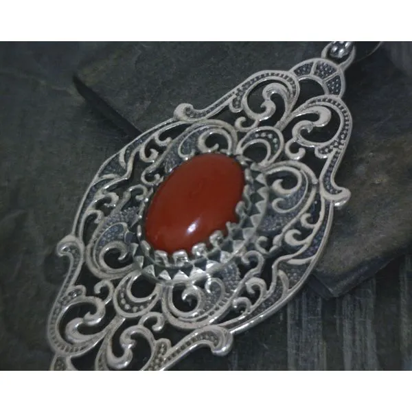 Silver Stone Pendant Vulcan's Forge LLC Kansas City, MO