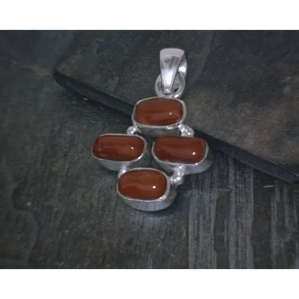 Silver Stone Pendant Vulcan's Forge LLC Kansas City, MO