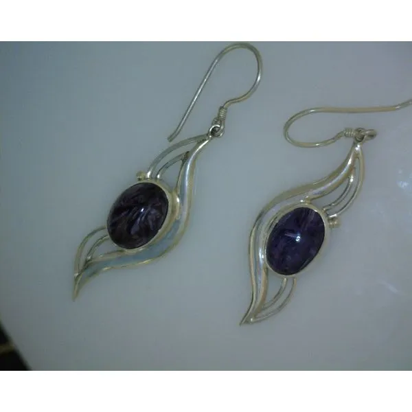 silver earrings with stones Vulcan's Forge LLC KANSAS CITY, MO