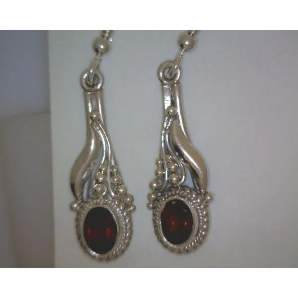silver earrings with stones Vulcan's Forge LLC KANSAS CITY, MO