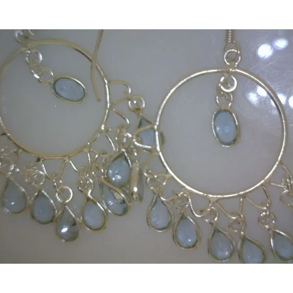 silver earrings with stones Vulcan's Forge LLC KANSAS CITY, MO